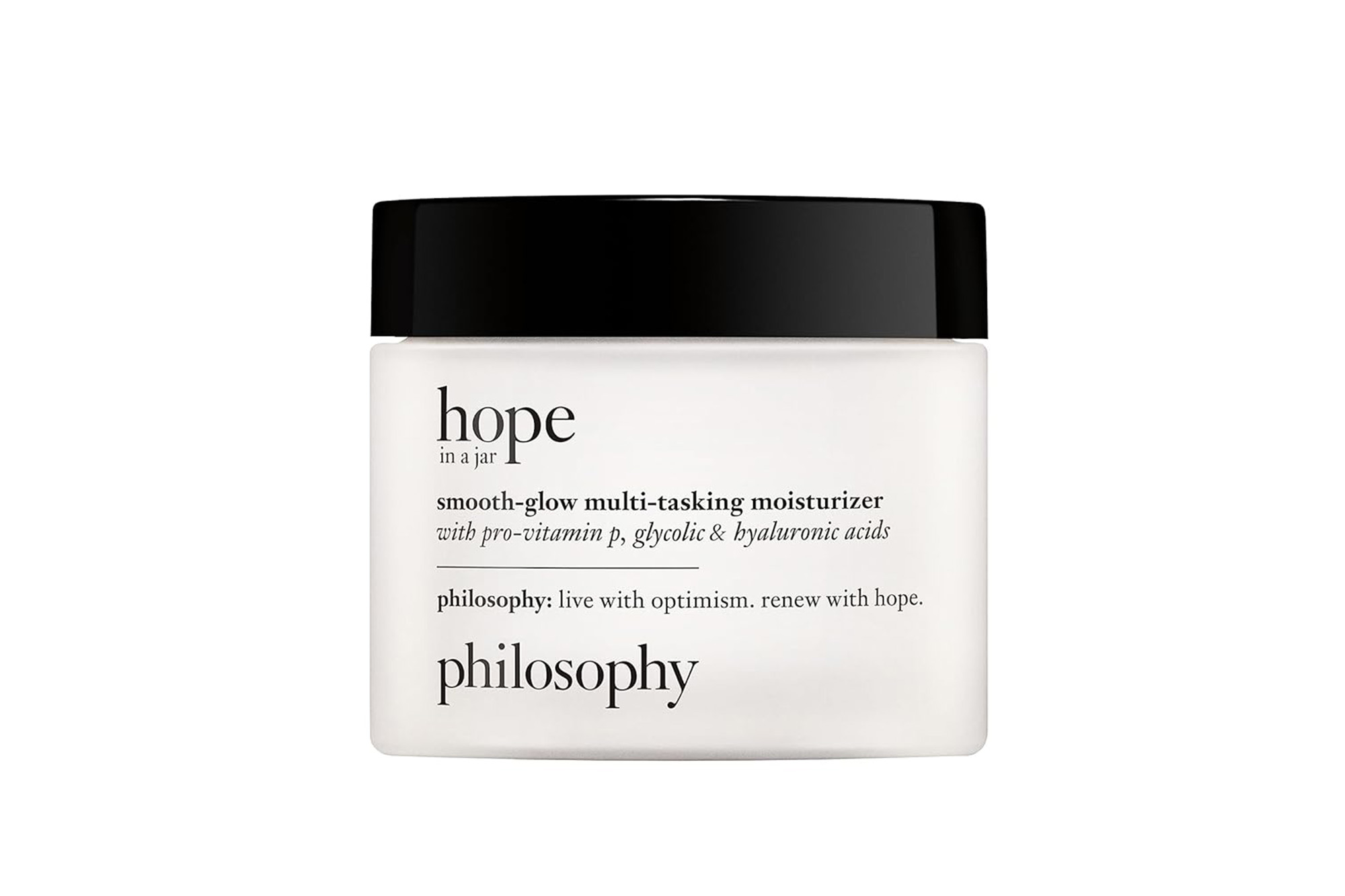 Philosophy moisturizer in a white container
