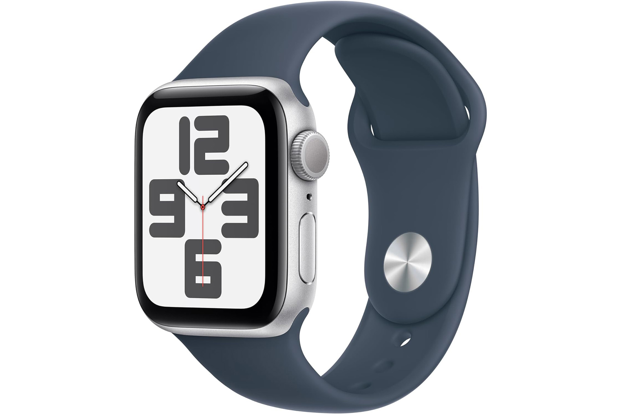 Eine Apple Watch mit blauem Band
