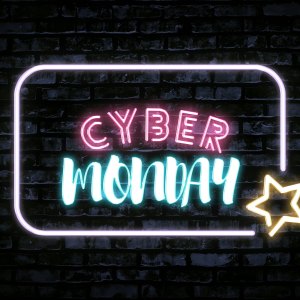 Neonlichter am Cyber ​​Monday