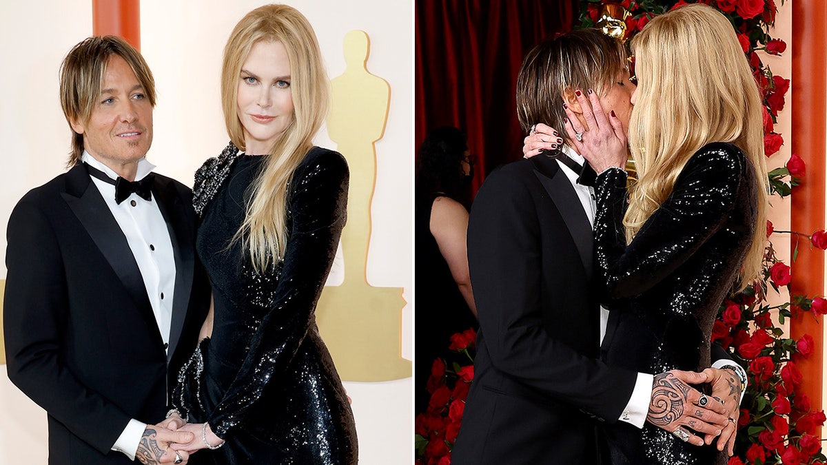 Nicole Kidman schnappt sich Keith Urbans Gesicht auf dem roten Teppich der Oscars