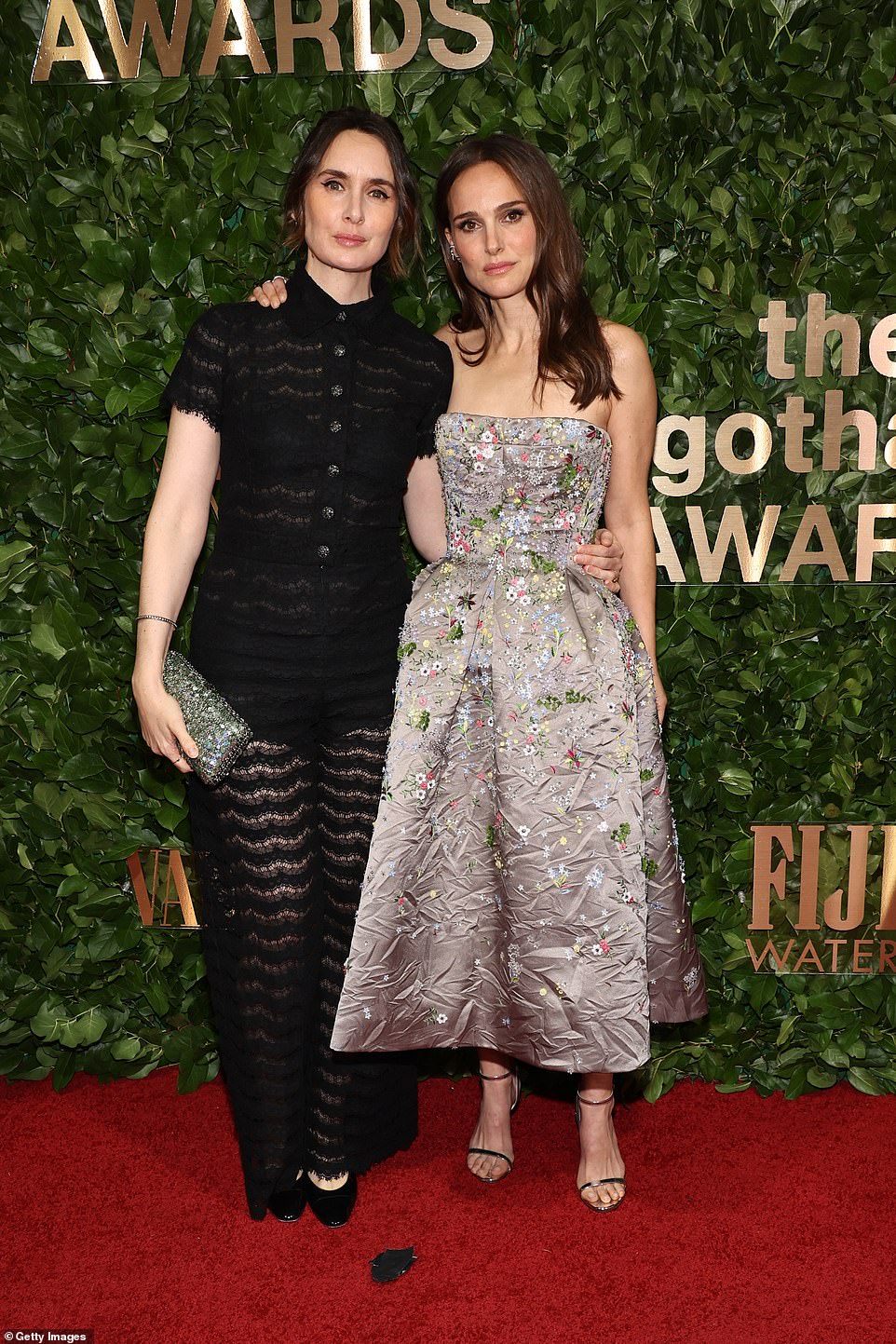 Colleagues: Portman posed for a snap with Sophie Mas, who co-founded the MountainA production company alongside the Black Swan star