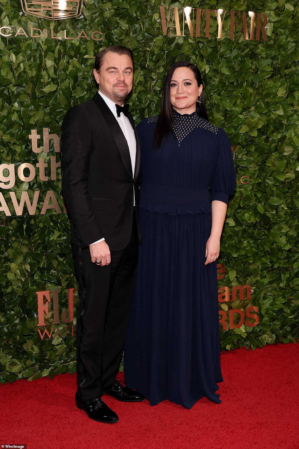 A-list attendees: Leonardo DiCaprio posed for a photo with Lily Gladstone, who is nominated for Outstanding Lead Performance for her role in The Unknown Country
