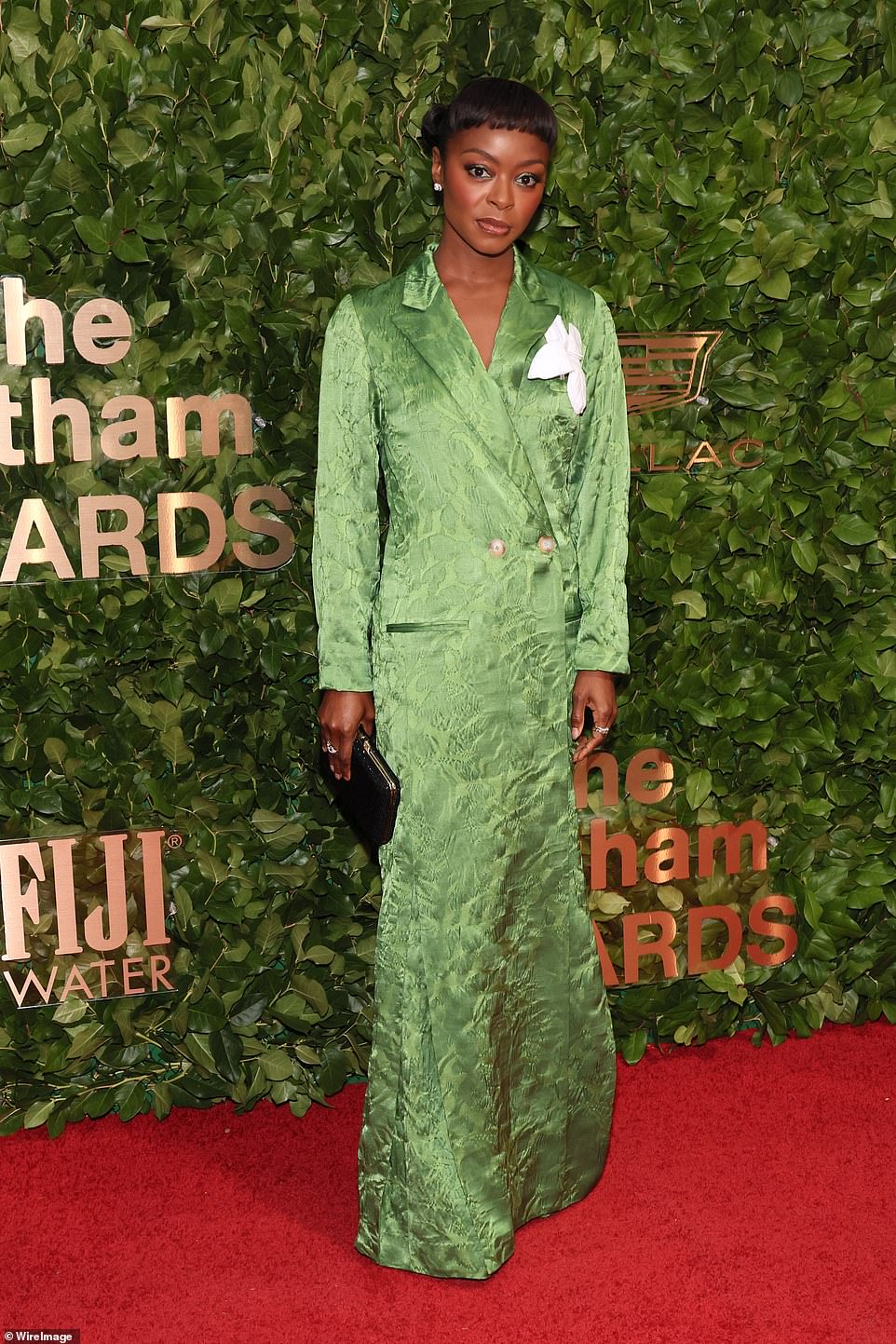 Pop of color: Danielle Deadwyler was among few attendees to wear green