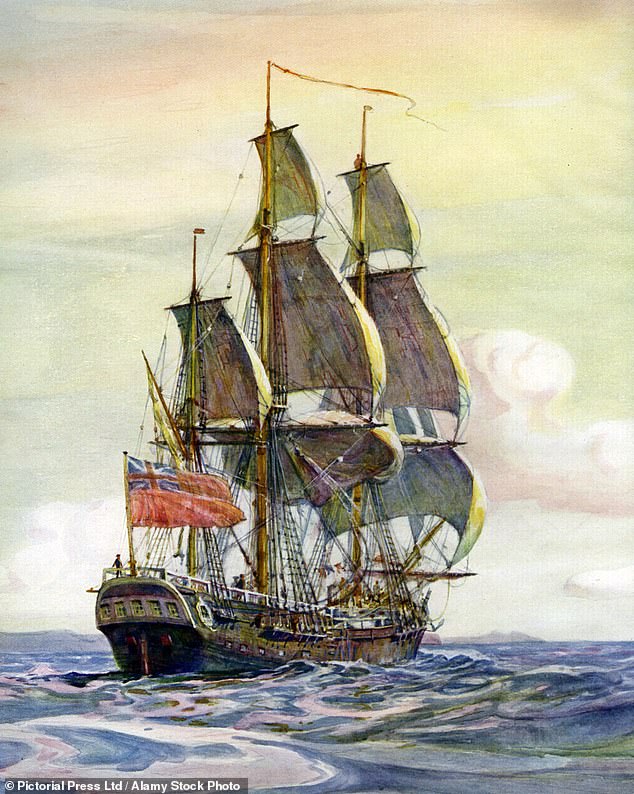 Die HMS Endeavour wurde 1764 als Earl of Pembroke vom Stapel gelassen und nach dem Kauf durch die britische Royal Navy vier Jahre später in His Majesty's Bark the Endeavour umbenannt