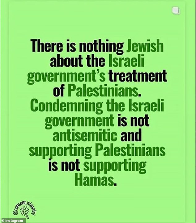 Hadid hatte diesen Beitrag zuvor geteilt, was die israelische Regierung verärgerte