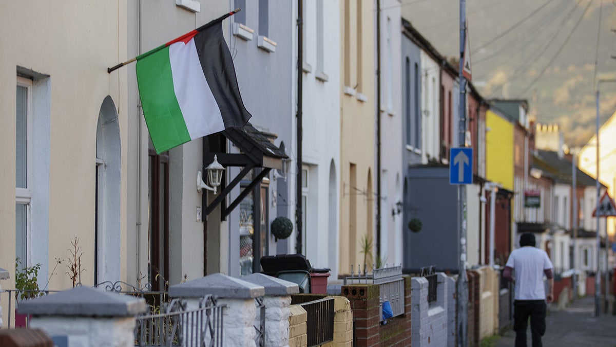 Palästinensische Flagge in Belfast