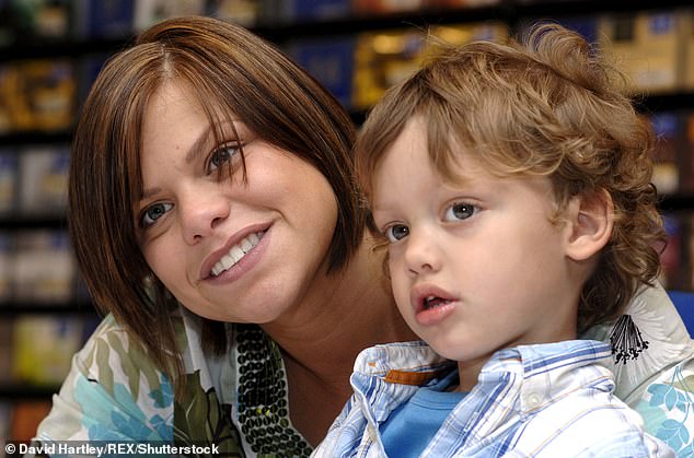 Jade Goody with son Bobby at the signing of her book in Borders, Bournemouth, on May 19, 2006