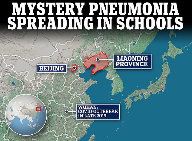 Laut lokalen Nachrichtenberichten seien Krankenhäuser in Peking und fast 500 Meilen nordöstlich in Liaoning „mit kranken Kindern überfüllt“.