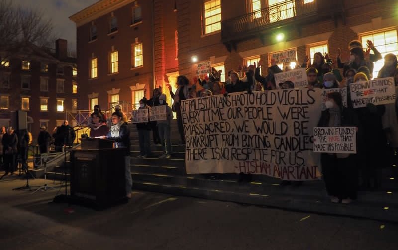 Protest der Brown University gegen Desinvestition