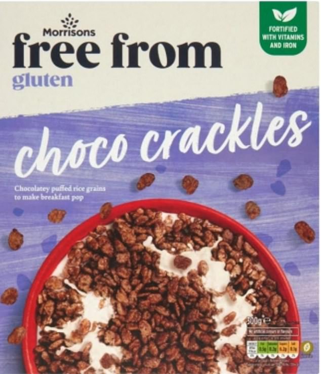 Morrisons eigene Cerealien-Schoko-Crackles sind glutenfrei und enthalten Haselnuss, Milch und Hafer – was auf der Verpackung nicht erwähnt wird