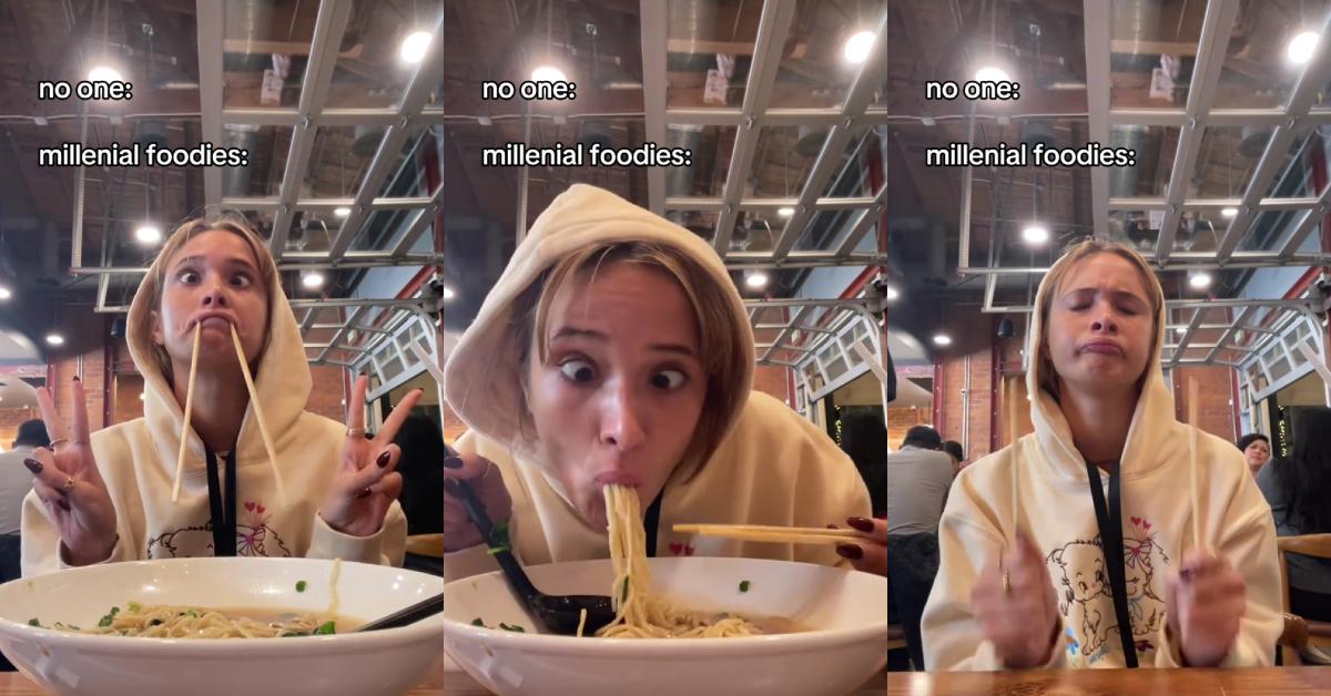 Frau parodiert Millennials beim Essen und es geht ums Geld