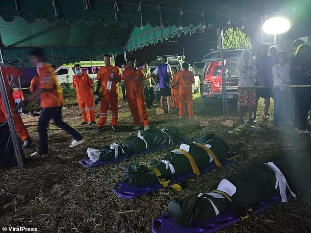 Nach der Schießerei auf einer Hochzeitsfeier im Nordosten Thailands wurden Leichen geborgen