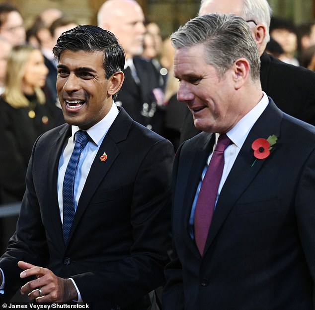 The Prime Minister has argued he is building 'a better future for our children'. Health campaigners, experts and charities have all commended the move, described as the 'biggest public health intervention in a generation'. Rishi Sunak is pictured with Labour leader Sir Keir Starmer shortly before the King's Speech