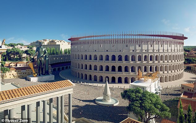 Kolosseum, das zwischen 70 und 72 n. Chr. unter dem römischen Kaiser Vespasian erbaut wurde