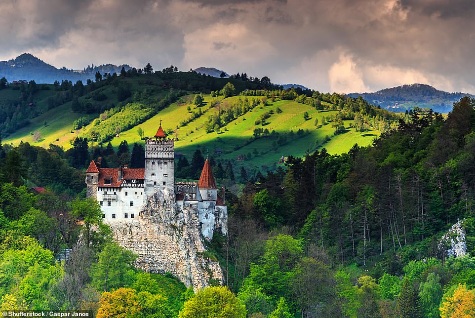 This picture shows Bran Castle, the 14th-century fortress that's one of the most popular landmarks in Romania's Transylvania region. It's widely speculated to be the home of Count Dracula, based on the description of the vampire's castle in Bram Stoker's 1897 horror novel Dracula. It is now a museum, with tours inviting the public to experience the 'history, myth, intrigue' and magic of the place, its website notes. Want to visit for yourself? It's a half-hour drive from the Romanian city of Brasov