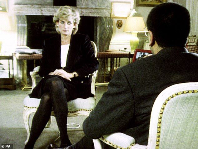 Diana during her interview with BBC journalist Bashir, which was watched by 20million people after it aired on November 20, 1995