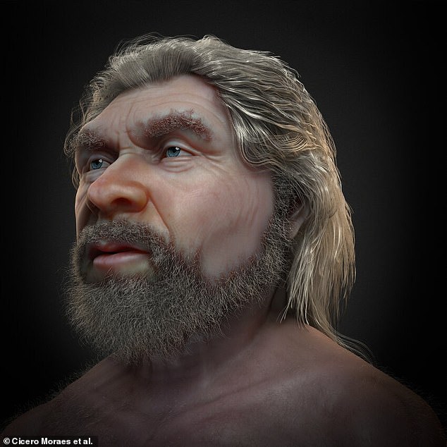 Forscher rekonstruierten das Gesicht eines Mannes, der vor 56.000 Jahren lebte, anhand von Skelettresten, die vor 115 Jahren in Frankreich gefunden wurden, und enthüllten einen alten Mann mit langem Bart