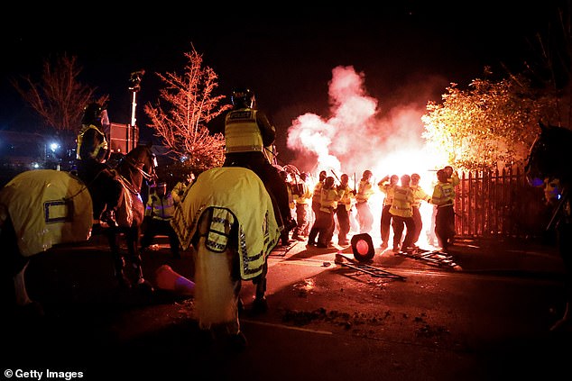 West Midlands Police hit out at the 'disgusting and highly dangerous scenes', as did UEFA