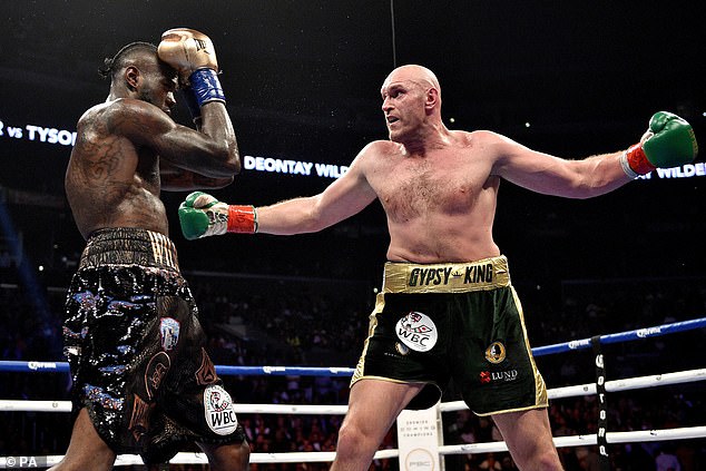 In the first half of the fight, Fury appeared the man in control as Wilder failed to get much off