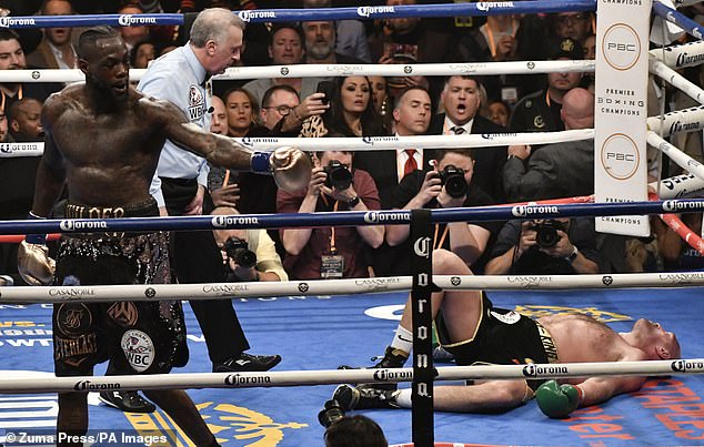 After knocking him down in the ninth, Wilder sent Fury tumbling seemingly to the point of no return in the final round
