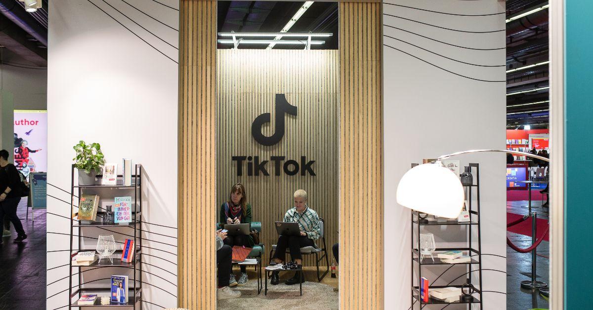   Ein Raum zum Ansehen und Erstellen von TikTok-Videos auf der 75. Frankfurter Buchmesse 