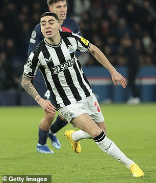 Almiron hat in dieser Saison wettbewerbsübergreifend vier Tore für Newcastle erzielt, insbesondere im Heimspiel der Champions League gegen PSG