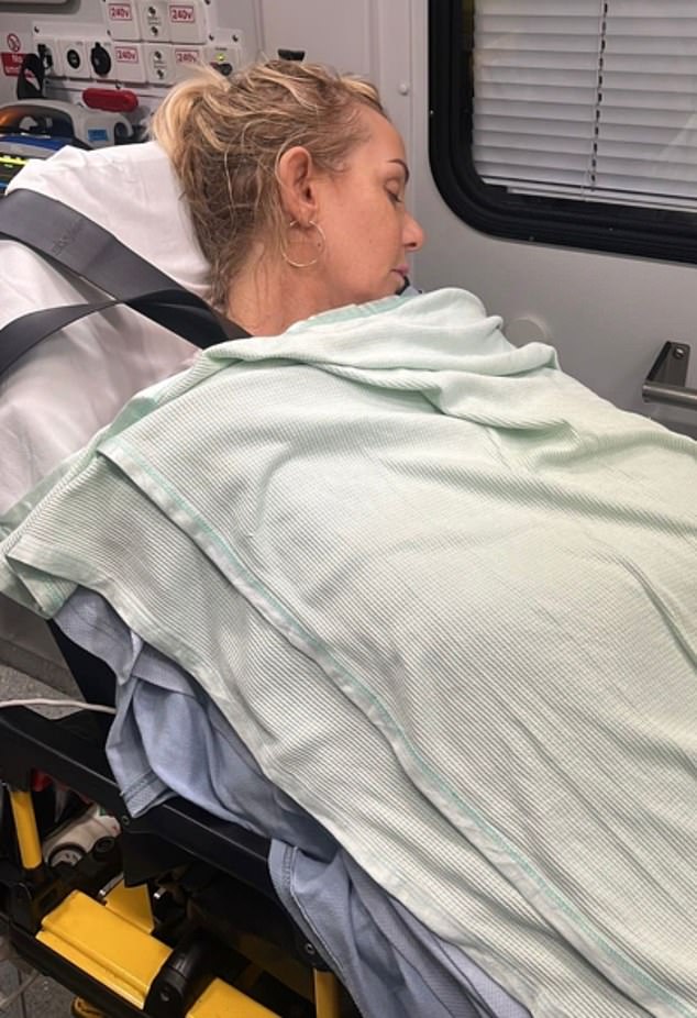 On the way to hospital, Ms Sword passed out and had a seizure in the ambulance