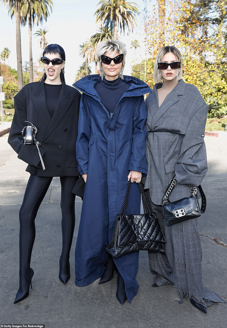 The Balenciaga fashion show was a family affair for Lisa Rinna, 60, who made an appearance with her daughters Amelia Gray Hamlin, 22, and Delilah Belle Hamlin, 25