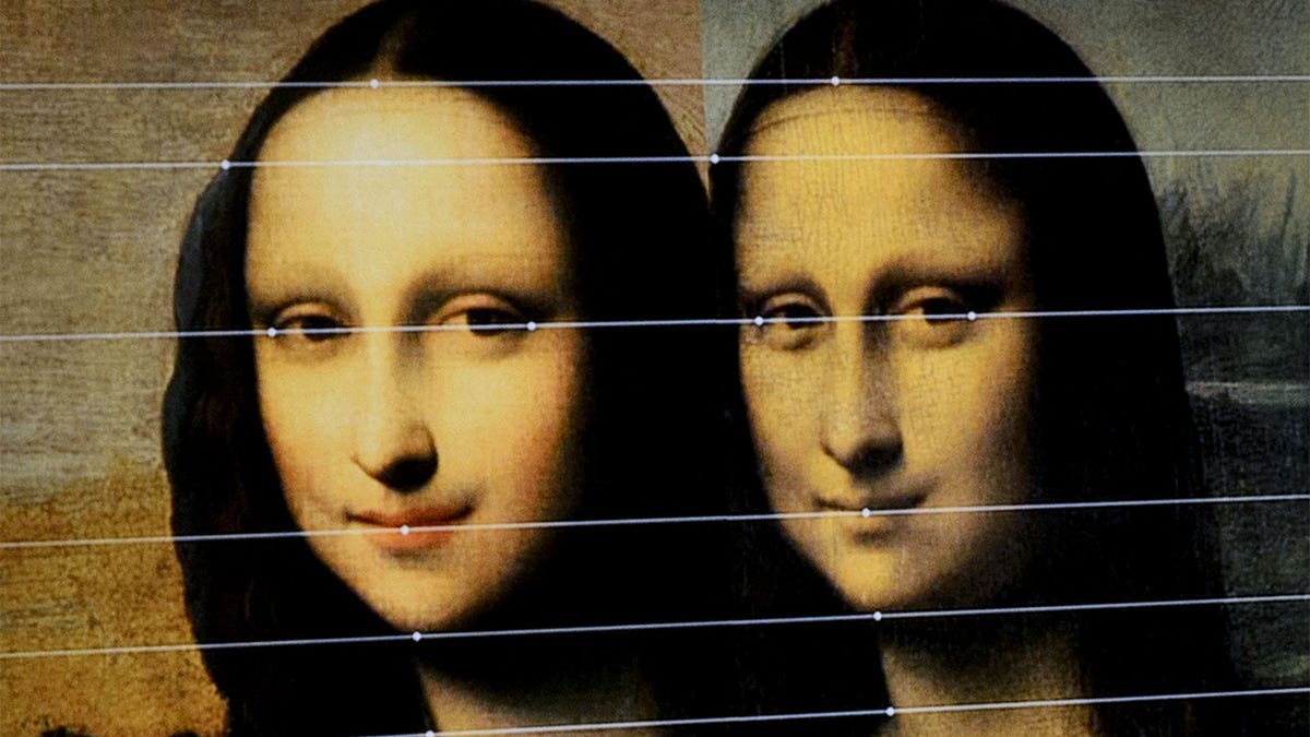 Isleworth Mona Lisa, links, im Vergleich zum Original