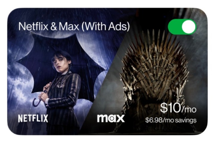 Logo für das Verizon myPlan Netflix- und Max-Add-on.
