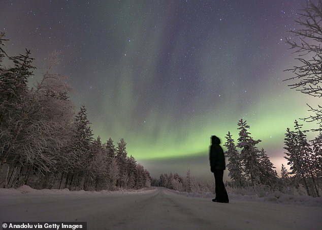 Eine der Hauptattraktionen Lapplands ist die Möglichkeit, die Nordlichter zu sehen (Foto oben).