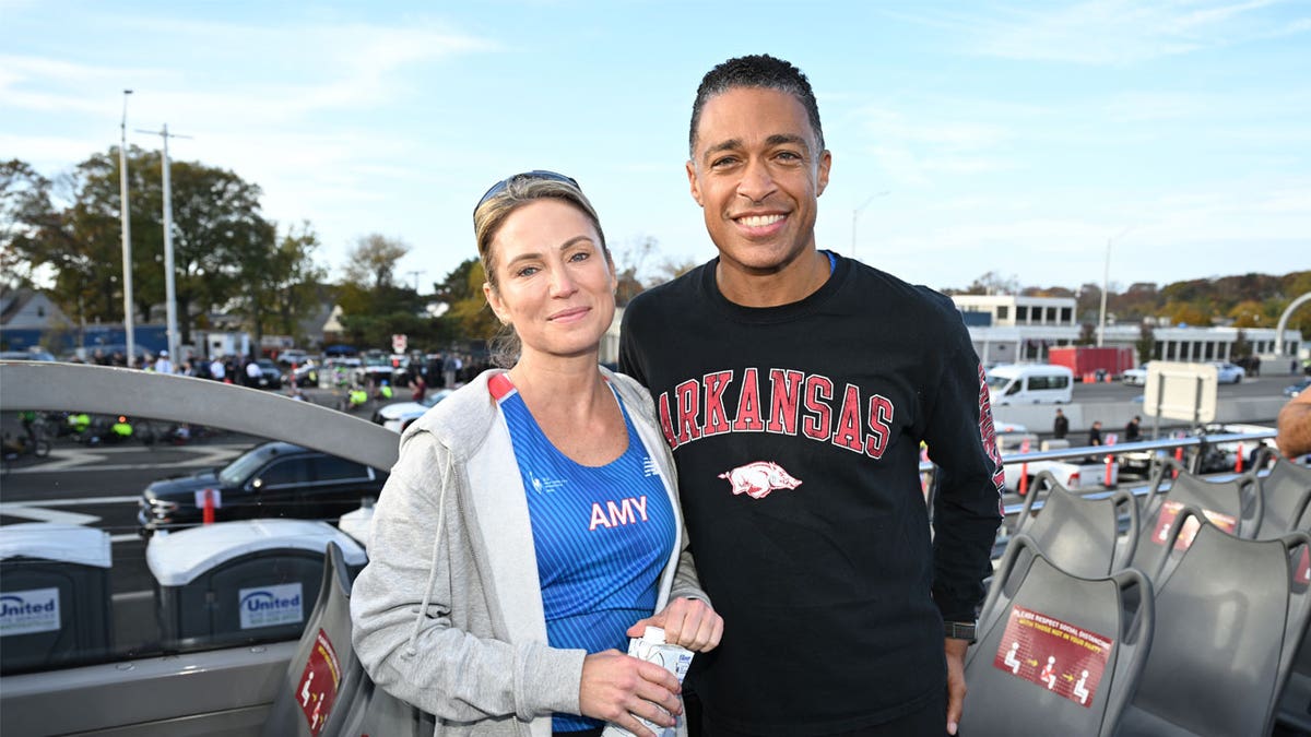 Amy Robach und TJ Holmes beim Marathon