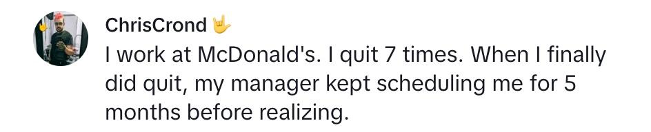 Tiktok-Kommentare arbeiten bei McDonalds