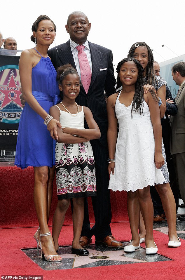 Das ehemalige Paar mit seinen Töchtern bei seiner Hollywood Walk of Fame-Zeremonie im Jahr 2007