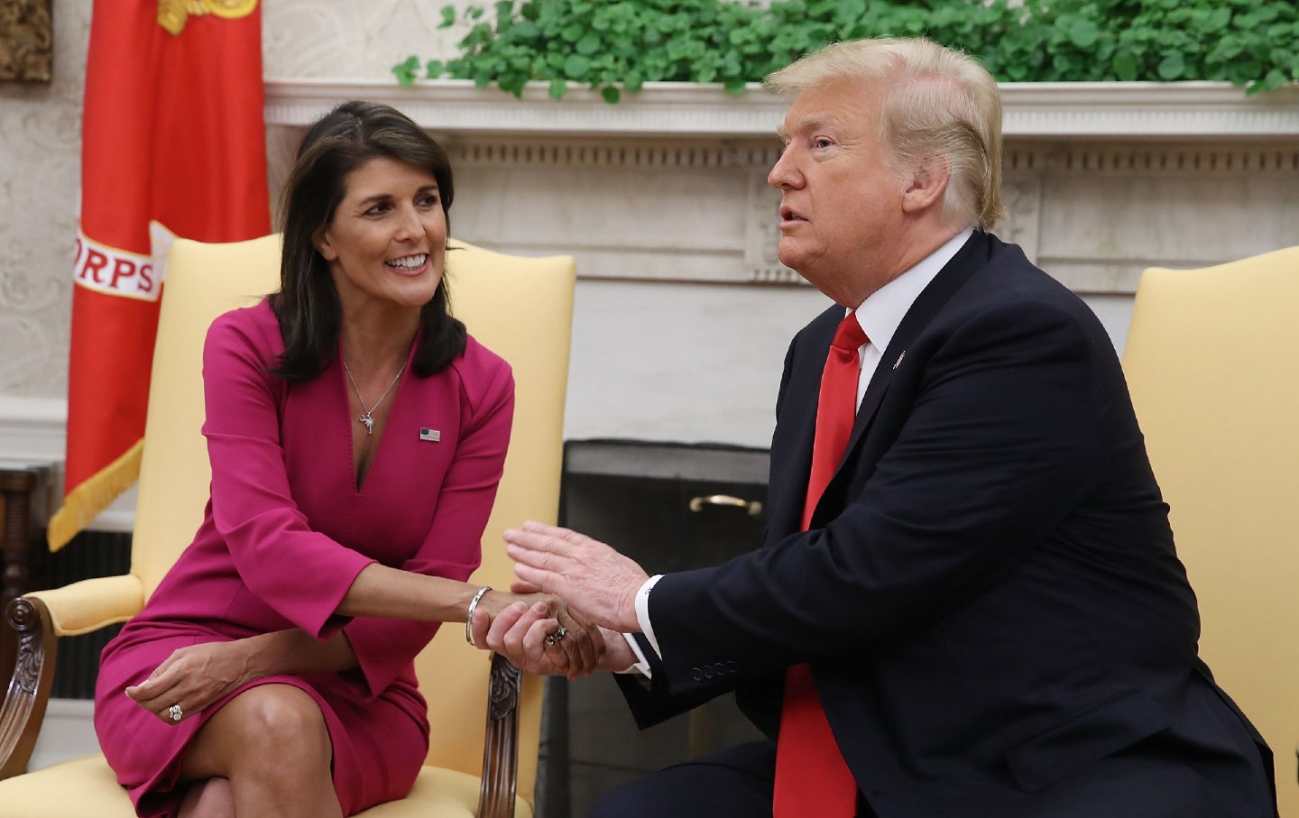 Donald Trump und Nikki Haley, Oval Office 2018