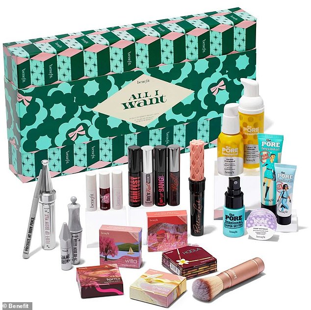 Fans of the brand will be lusting after this advent calendar, containing a selection of Benefit’s bestselling products for brows, face, lashes and lips