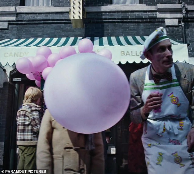 Im Film konnten diese Bonbonballons zu enormen Größen aufgeblasen werden, bevor sie platzten
