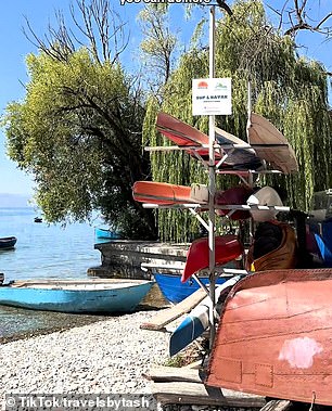 Natasha sagte, dass es am Ohridsee viel zu unternehmen gibt, vom Kajakfahren bis zum Besuch der fotogenen St.-Johannes-Kirche