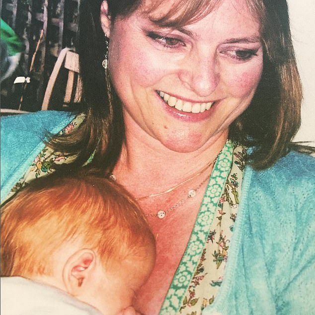 Janet with grandson Sonny as a baby. The pair have a lot in common these days, including a love of anime films, sushi and people-watching