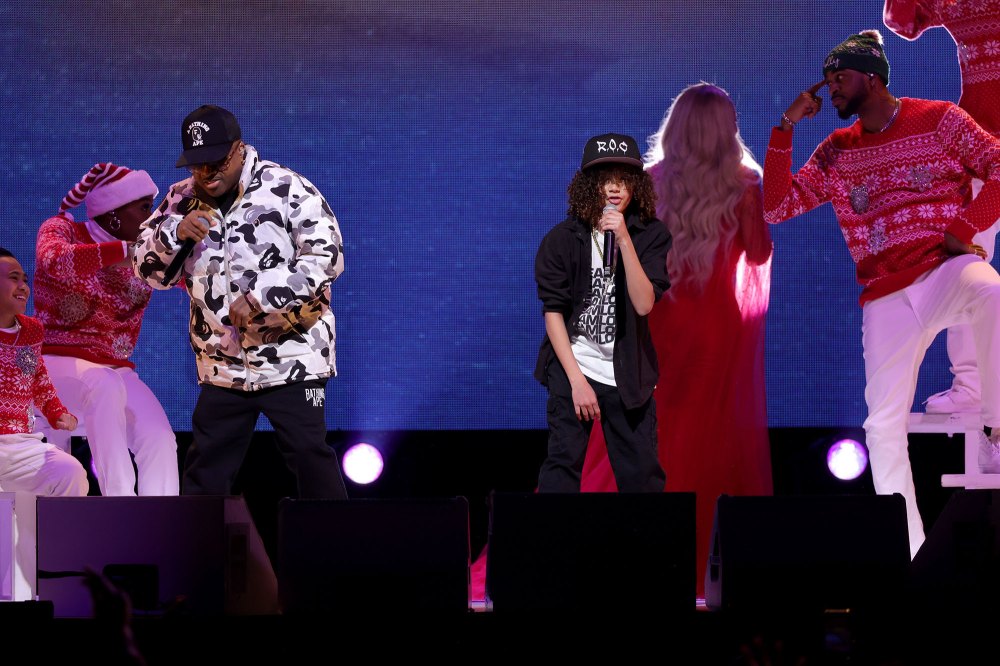 Jermaine Dupri und Moroccan treten beim Konzert von Mariah Carey auf