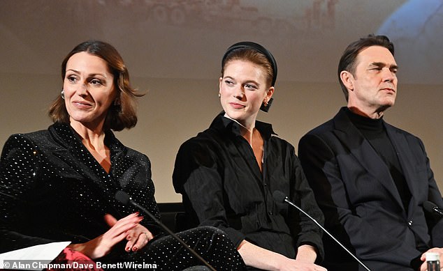 Suranne Jones, Rose Leslie und Dougray Scott besuchen eine Vorführung des neuen BBC-Dramas "Mahnwache" Serie 2 im BFI Southbank am 27. November