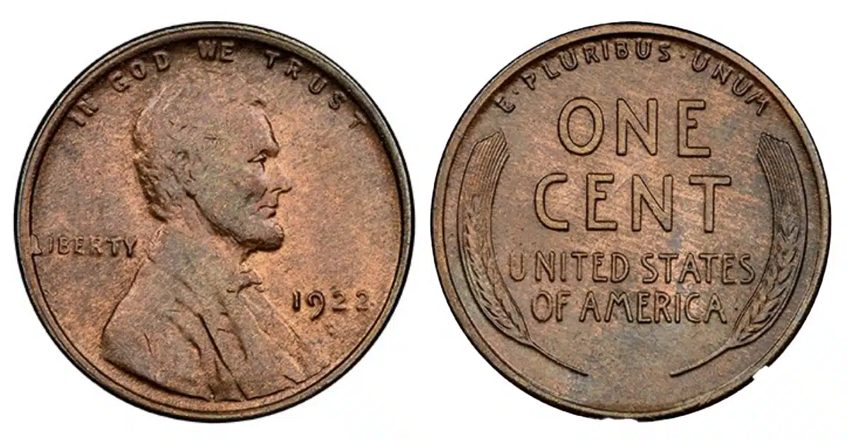 1922 Lincoln Cent Weak D. Bild: NGC.