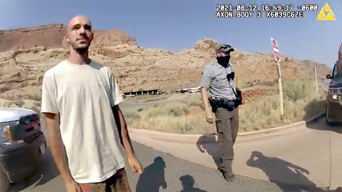 Brian Laundrie, gesehen in Bodycam-Aufnahmen, die von der Moab Police Department in Utah veröffentlicht wurden.