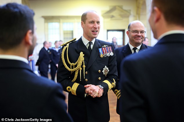 William beamed as he chatted to others at the College during his visit
