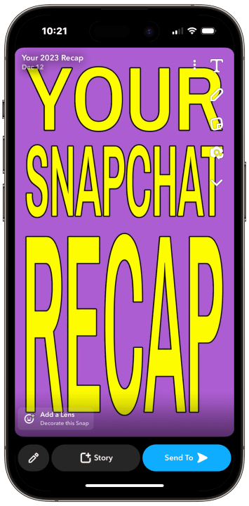 Snapchat Recap 2023 auf einem iPhone finden.