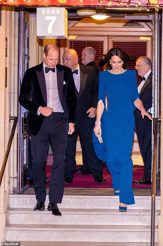 William and Kate appeared to put drama behind them as they headed home looking like they'd had a  great evening