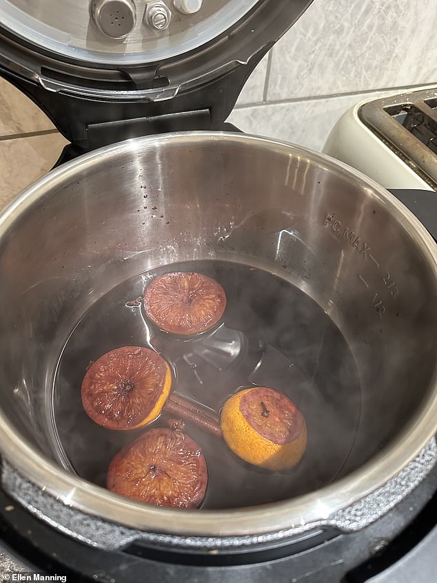 We also made our own mulled wine as per Andy Clarke¿s instructions - and used it as a ¿control¿ to compare with the rest (Pictured: The results of our homemade mulled wine)
