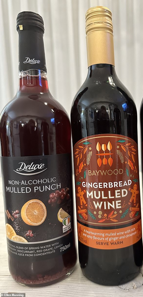 Lidl's alcohol-free option (left) had a berry aroma and a nice flavour