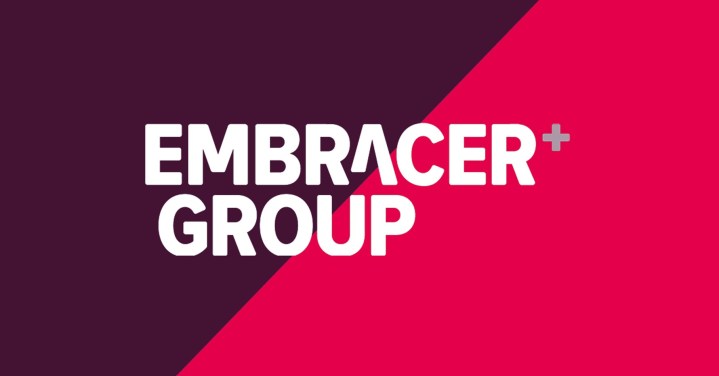 Das Logo der Embracer Group, der Muttergesellschaft von Crystal Dynamics.