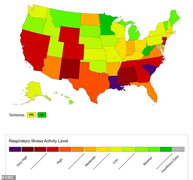 Das Obige zeigt die Häufigkeit von Atemwegserkrankungen in den Vereinigten Staaten zum 9. Dezember